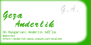 geza anderlik business card